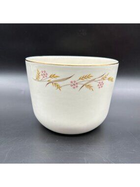 Vintage Mixing Bowl Pink Flowers Mid Century Cottage Farmhouse 1950s Kitchen